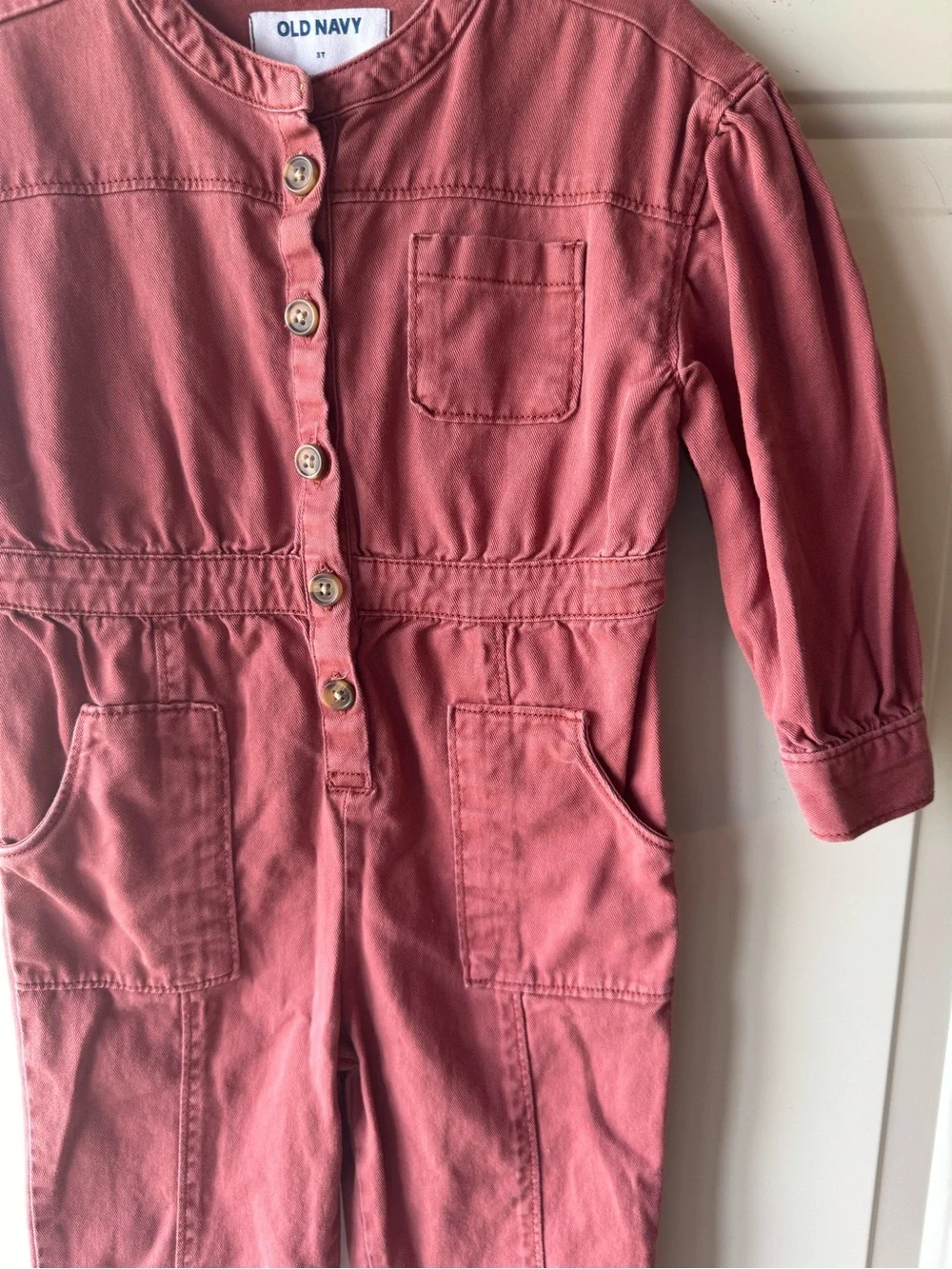 Old Navy Girls' Dusty Rose Utility Jumpsuit